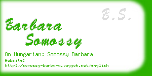 barbara somossy business card